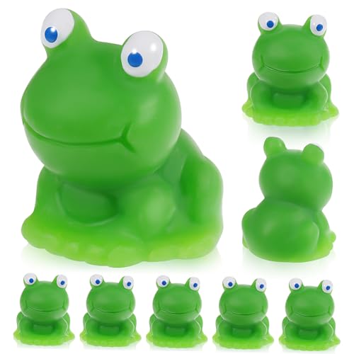 IMIKEYA 10St Ornamente aus Harz Fee Zubehör Frosch Blumentopfdekoration Frösche Modell Spielzeug Dekoration Schlafzimmer Bedroom Decoration blauäugig kleine frösche Gartenschmuck von IMIKEYA