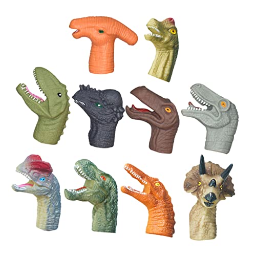 IMIKEYA 10Stücke Fingerpuppen Dinosaurier Modell Gummi Daumen Realistische Handpuppen Für Kreatives Puppenspiel Für Jungen Und Mädchen Perfektes Für Kindergeburtstage von IMIKEYA