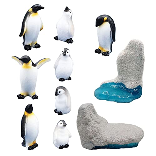 IMIKEYA 10st Pinguin Eisberg Landschafts Gestaltung Simulationstiere Figur Mini-Pinguin-Modell Miniatur Pinguine Pinguin-Modelle Basteln Mit Tiermodellen Desktop-tierdekore Harz von IMIKEYA