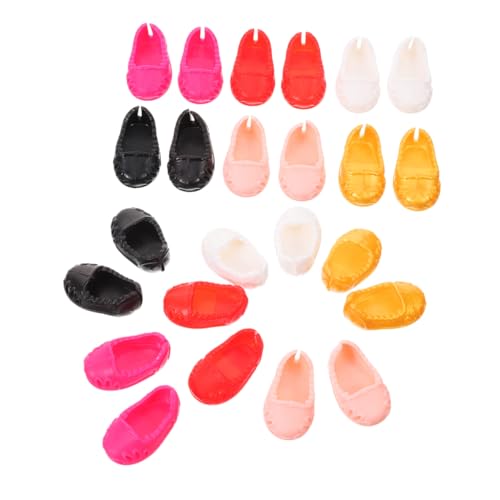 IMIKEYA 12 Paare Schuhe Winzige Puppenersatzschuhe Spielzeugschuhe Miniaturschuh Mini-Schuh- Puppenschuh Anziehschuhe Mini-Schuhe Selber Machen Schuhe Für Puppen Plastik von IMIKEYA