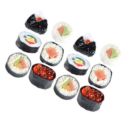 IMIKEYA 12 Stück Sushi-Modell Sushi-Form Sushi-Requisiten Sushi-Simulation Sushi Gefälschtes Sushi -essensspielzeug Sushi-zubereitungsset Gefälschtes Essen Prop Essen von IMIKEYA