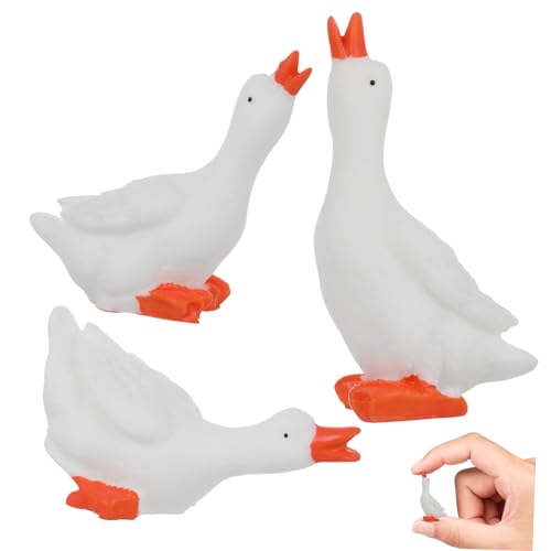 IMIKEYA 12St Harz große weiße Gans Gans-Zubehör Gans- -Garten Taube Gans Plüsch Garten Gans Möwe für tortendeko Einschulung spielzeuge für Gans-Statue Mini Gans von IMIKEYA