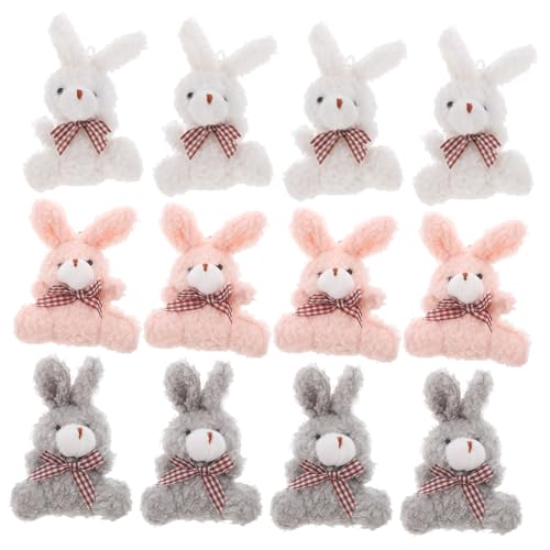 IMIKEYA 12Stücke Plüsch Kaninchen Schlüsselanhänger Süße Schlüsselbund Anhänger Mit Hübschen Bunny Designs Für Frauen Und Zufällige Farben Dekoration von IMIKEYA