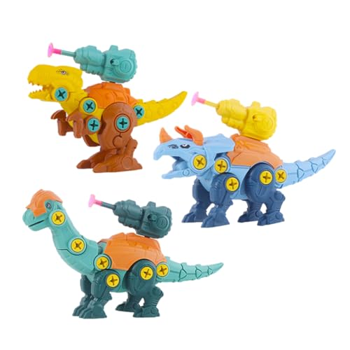 IMIKEYA 1Satz Dinosaurier Für Buntes Montage Dinosaurier Playset Mit Flexiblen Saugnäpfen Inklusive Tyrannosaurus Rex Triceratops Und Brachiosaurus Für Kreatives Ab Jahren von IMIKEYA