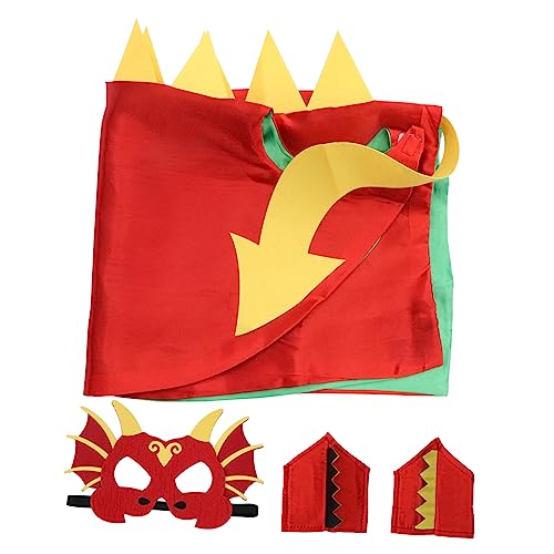 IMIKEYA 1Satz Dinosaurier Umhang Maske Kreatives Cape Cosplay Kostüm Für Party Und Auftritte Dinosaurier Verkleidung Für Kap Und Maske von IMIKEYA