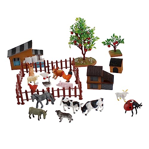 IMIKEYA 1Satz Teiliges Mini Bauernhof Tiere Figuren Spielset DIY Farm Modell Zubehör Für Realistische Tierfiguren Und Miniatur Landschaftsdekoration Für Kreatives von IMIKEYA