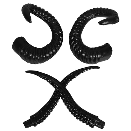 IMIKEYA 2 Paare DIY Stirnband Hörner Wildtier Kostüm Zubehör Kleine Antilopen Schwarze Schafhörner Dekorative Haarreife für Halloween Themen und Gruppenevents IMIKEYA 2 Paare DIY Stirnband Hörner Wildtier Kostüm Zubehör Kleine Antilopen Schwarze Schafhörner Dekorative Haarreife für Halloween Themen und Gruppenevents von IMIKEYA