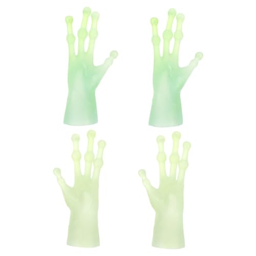 IMIKEYA 2 Paare Lustige Alien-fingerhandschuhe Kleine Fingerpuppen Kleine Winzige Fingerhände Alien Hände Realistisch Mini-fingerhände Miniaturhände Finger Fingerstreich Light Green von IMIKEYA