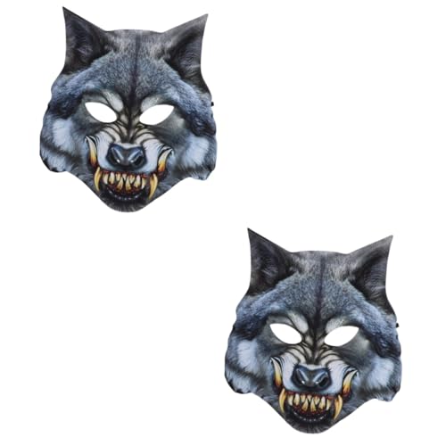 IMIKEYA 2 Stück Halloween Maske Wolf Design Maske Cosplay Maske Maskerade Party Maske Halloween Party Maske Cosplay Party Maske Requisite Maske Für Festival Maske Für Party von IMIKEYA