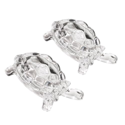 IMIKEYA 2 Stück Schildkröten Ornament Pflanze Haustier Schildkröten Tank Zubehör Ornamente Schildkröten Dock Schildkröten Lampe Meeresschildkröten Skulptur Outdoor Pad Herzstück von IMIKEYA