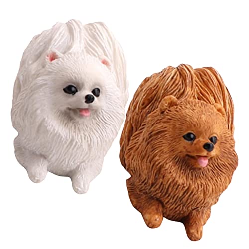 IMIKEYA 2 Stück Simulation Welpe Tierspielzeug Ornament Hundestatuen Stehendes Welpenmodell Dekoratives Hundemodell Simuliertes Hundemodell Dekorative Hundestatue Hundefiguren Hundefigur von IMIKEYA