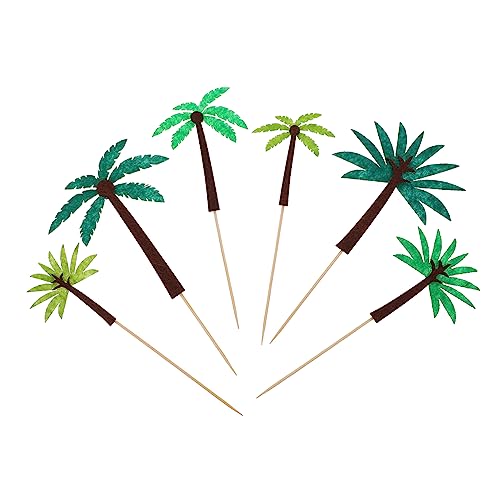 IMIKEYA 24 Stück Hawaiianisches Partyzubehör – Palmbaum Kuchen- Und Cupcake-Topper Obst Picks Für Tropische Luau Feiern Perfekte Dekoration Für Unvergessliche Partys Und Feste von IMIKEYA