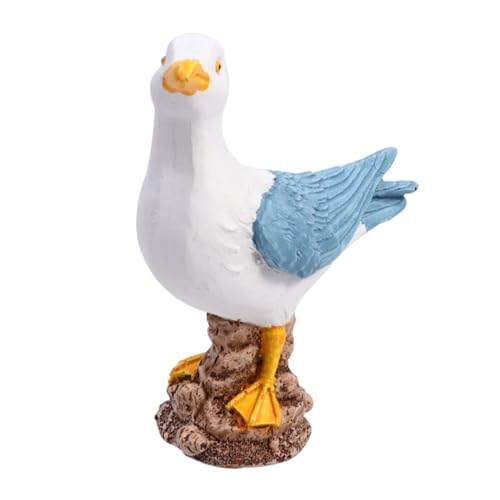 IMIKEYA 2St Möwe-Ornament Küstenfiguren Mini-Tierfigur Schwimmbad Fisch Lampe gartendekofiguren Seagull Decoration tischdeko dekorative Harzvögel Kunstharz Möwe Kunsthandwerk Naturharz von IMIKEYA