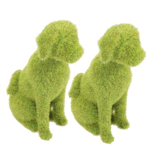 IMIKEYA 2St Simulierter Rasenwelpe Hinterhofdekor Hundetöpfchen für den Balkon Grasunterlage für Hunde Terrasse außen Tiere Figuren Home Decor kleine Tierstatue Tierdekor Beflockung Green von IMIKEYA