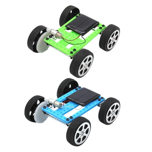 IMIKEYA 2Stücke Solarbetriebenes Automodell DIY Car Toy Für Wissenschaft Und Technik Mini Solar Fahrzeug Bausatz Für Experimente von IMIKEYA