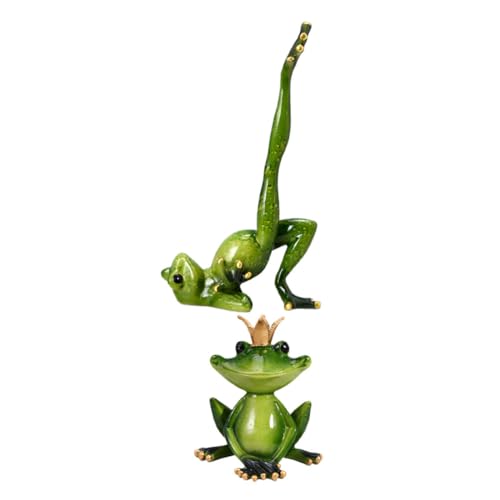 IMIKEYA 2st Froschfiguren Oktopus Froschgartendekoration Draußen Miniatur Tragen Frosch Plüsch Winzige Figur Frosch Minifrösche Zum Verstecken Frosch Locken Frosch Hut Harz von IMIKEYA