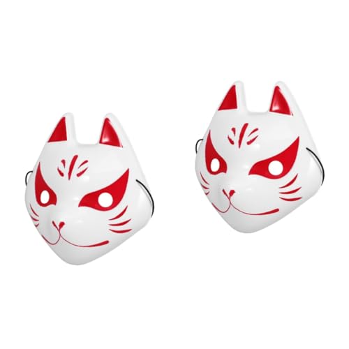 IMIKEYA 2st Kleine Fuchsmaske Katze Cosplay-maske Halloween-wolfsmaske Fuchs-kostüm-masken Maskevenezianische Partymaske Katzen Halbmaske Kaninchenmaske Japanische Katzenmaske Plastik von IMIKEYA