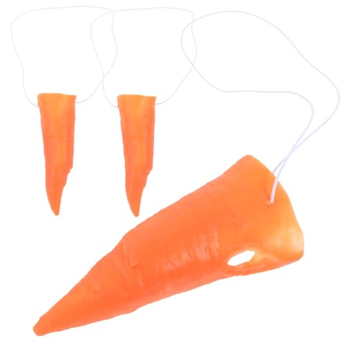 IMIKEYA 3 Stück Karotten-Nasenstütze Nasenbügel Nasenringe Reifen Maske Zucht halloween mitgebsel wampir halloween austauschbare Karottennase Cosplay Schneemann Karottennase Vinyl Orange von IMIKEYA