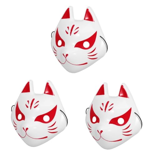 IMIKEYA 3St kleine Fuchsmaske Katze Cosplay-Maske Tierkostüm-Maske Fuchs-Cosplay Wolfsmaske halloween maske Maskierte Maske Halloweenkostüm Masken japanische Maske Erwachsene Maske Plastik von IMIKEYA