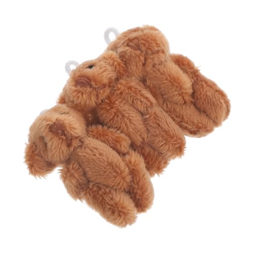 IMIKEYA 3st Teddybär Stofftier Tragen Anhänger Charms Kleine Bären Bär Puppe Schlüsselanhänger Mini-bärenfiguren Bären- Für Die Babyparty Kleiner Bär Mini-teddybären Plüsch Coffee von IMIKEYA