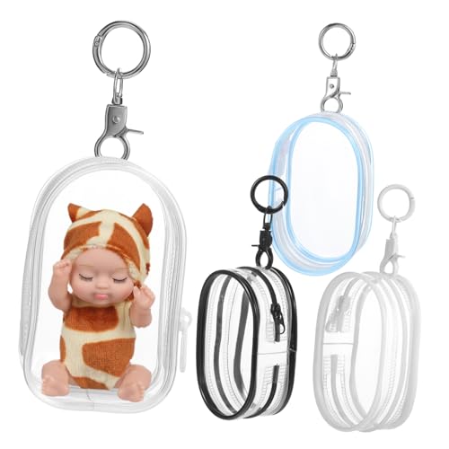 IMIKEYA 4 STK. Blindbox-Babytasche plastikbeutel plastiktasche polybeutel polybag transparente Spielzeugtasche klare Puppentasche geldbörsen Werkzeug Mini-Figurentaschen Figur Vitrine von IMIKEYA