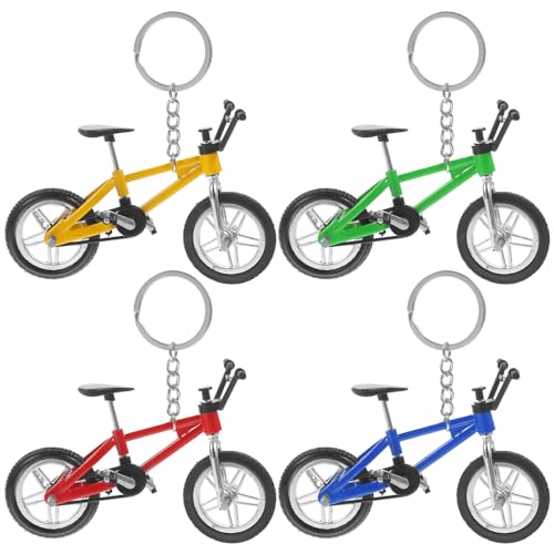 IMIKEYA 4 Stück Fahrrad Schlüsselanhänger Mini Fahrrad Modell Puppenhaus Fahrrad Rennrad Schlüsselanhänger Berg Finger Fahrrad Anhänger Charm Party Geschenke Für Kinder von IMIKEYA