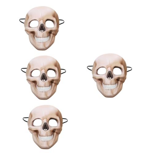 IMIKEYA 4 Stück Halloween Schädelmaske Halloween Party Maske Cosplay Requisite Neuartige Maske Halloween Kostüm Maske Maskerade Maske Design Maske Lustige Maske von IMIKEYA