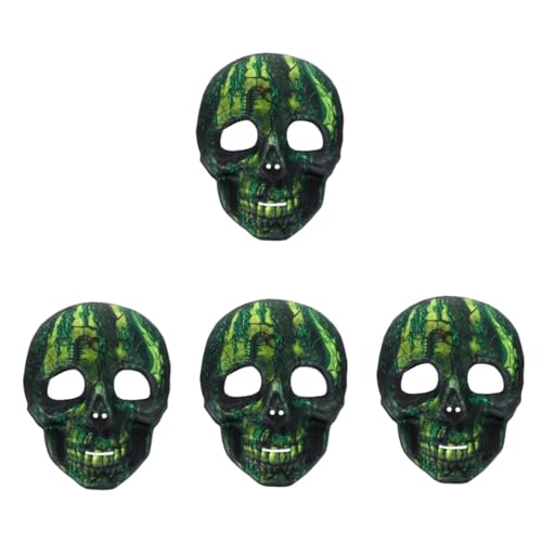 IMIKEYA 4 Stück Halloween-maske Halloween-kopfmaske Halloween-partymaske Maskerade-schädelmaske Schreckliche Maske Vollkopfmaske Skelett-cosplay-maske Menschliches Skelett Dämonenmaske Eva von IMIKEYA
