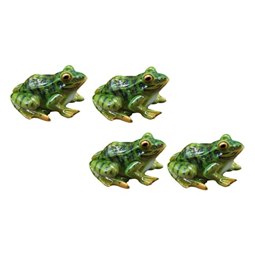 IMIKEYA 4 Stück Mikro Landschaftssimulation Froschornament Künstlicher Frosch Insektenspielzeug Froschzeug Froschfigur Mini Stofftiere Frösche Gartenfigur Frosch Und von IMIKEYA