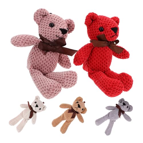 IMIKEYA 5 Stück Plüschspielzeugpuppe Plüschbär Stofftier Kuscheltier Bären gefüllte Puppe tragen Plüschbärenpuppe Babygeschenk kinderspielzeug Tiere spielzeuge Bärenspielzeug Plüschtier von IMIKEYA