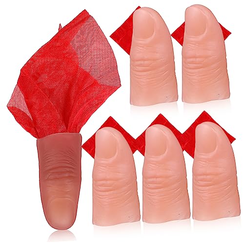 IMIKEYA 6 Sätze Fingerspitzenmagie (6 Stück) Bausätze Professionelle Tricks Daumenspitze Hüllen Zum Tricks Requisiten Zaubern Maniküre-Hand Fingerpuppen Fingerband Zeiger Gel Stoff von IMIKEYA