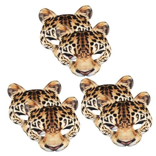 IMIKEYA 6 Stück Leopardenmaske Halbmaske Gruselmaske Gesichtsmaske Partymaske Requisiten Maske Halloween Partymaske Cosplay Maske Für Festival Maske Für Party Urlaub Maske Halloween von IMIKEYA