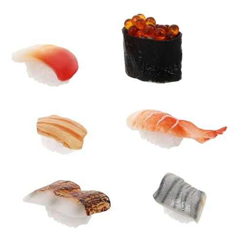 IMIKEYA 6 Stück Simulation Sushi Foto Requisiten Realistische Lebensmitteldekor Simulation Lebensmittelmodell Simuliertes Sushi Modell Mini Lebensmittelspielzeug Lebensechtes von IMIKEYA