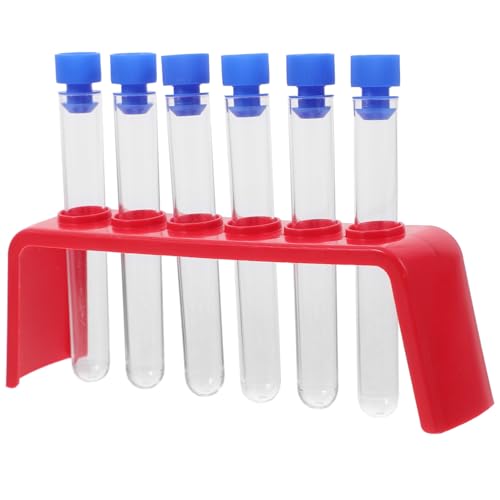 IMIKEYA 6 Stück Teiliges Wissenschafts experimentier Kunststoff reagenzgläsern und Ständer Inkl Stopfen Kindgerechtes Lernspielzeug für Kindergarten Langlebiger Testtube Holder Vielseitig IMIKEYA 6 Stück Teiliges Wissenschafts experimentier Kunststoff reagenzgläsern und Ständer Inkl Stopfen Kindgerechtes Lernspielzeug für Kindergarten Langlebiger Testtube Holder Vielseitig von IMIKEYA
