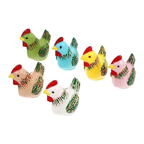 IMIKEYA 6St Osterdekorationen Bauernspielzeug Plüschspielzeug ausgestopft Schwimmbad Frühling tierfiguren Cute Decor Ostern tierdekoration Ornament Tierfigur zu Ostern Plastik von IMIKEYA