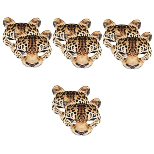 IMIKEYA 8 Stück Leoparden Maske Neuheit Halloween Maske Tiermaske Maskerade Maske Halbmaske Party Maske Cosplay Maske Ornament Maske Halloween Party Maske Für Party Dekorative von IMIKEYA