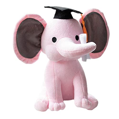 IMIKEYA Abschlussgeschenk Abschluss Bär Plüsch gefüllter Elefant Grad Bär Schule Ihr süße plüschtiere niedliche entzückendes Kuscheltier Abschluss-Elefanten- Stoff Rosa von IMIKEYA