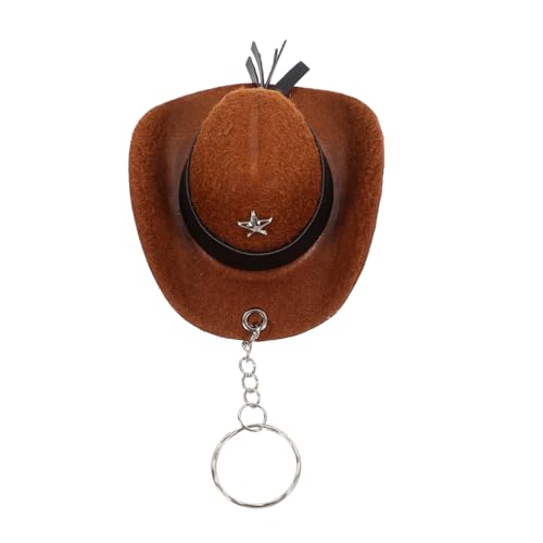 IMIKEYA Cowboyhut Schlüsselanhänger schlüsselbund-gadgets schlüsselanhänger Schlüsselringe Handy-Lanyard geldbörse Westernhut-Schlüsselanhänger Rucksackanhänger Zinklegierung von IMIKEYA