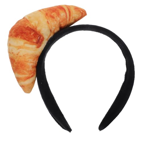 IMIKEYA Croissant-Stirnband Haarklammern Haar-Accessoires Simulation Essen Party-Stirnband -Requisiten Für Fotokabine Haar-Accessoire Simulation Essen Stirnbänder Stoff von IMIKEYA