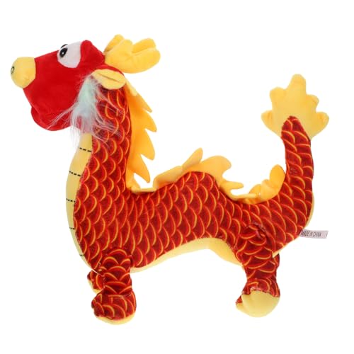 IMIKEYA Drachenplüschpuppe Drache-Sternzeichen-Puppe Plüsch-drachenspielzeug Drachen-kuscheltiere Chinesisches Neujahrspuppenspielzeug Chinesisches Neujahrsgeschenk Rot Pp Baumwolle von IMIKEYA