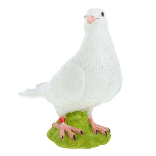 IMIKEYA Friedenstaube Ornament Taube Für Frauen Miniatur-vögel-Ornament Palomas Figur Outdoor- Außendekoration Tauben-körperwäsche Möwe Vögel Gartenverzierung Weiß Harz von IMIKEYA