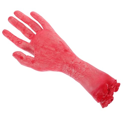 IMIKEYA Halloween Trick Requisiten Realistische Fake Hand Deko Für Spukhaus Abgetrennte Hand Als Gruseldeko Für Halloween Party Und Cosplay Mittelgroße Linke Hand von IMIKEYA