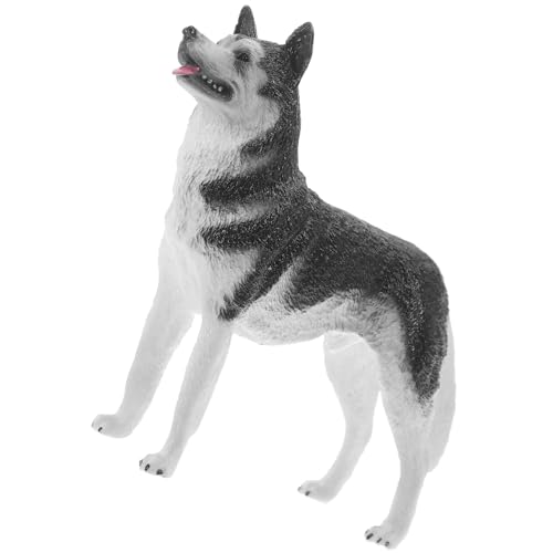 IMIKEYA Husky Modell Hund Figur Kunststoff Tierverzierung Für Kognitive Lernhilfe Stehende Hundefigur Für Kleinkinder von IMIKEYA