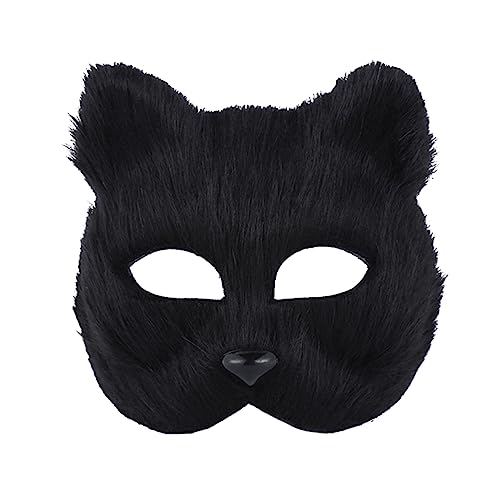 IMIKEYA Karnevalsmaske Halloween Fuchs Maske Cosplay Tiermaske Schwarz Für Maskenball Und Partys Kreative Requisiten Für Verkleidung Und Halloween Events von IMIKEYA