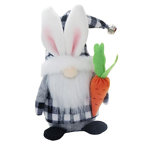 IMIKEYA Karotten Puppe Halten Osterzwerg Ostern Gnom Puppe Zwerg Puppe Hasenzwerg Gnom Puppenschmuck Osterkaninchen GNOME Gartenzwerge Im Freien Plüschzwerg Stoff von IMIKEYA