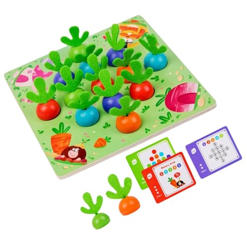 IMIKEYA Karottenerntespiel Lustiges Holzspielzeug Für Puzzlespiel Für Kleinkinder Von Jahren Pädagogisches Memory Spiel Logischen Denkfähigkeiten von IMIKEYA