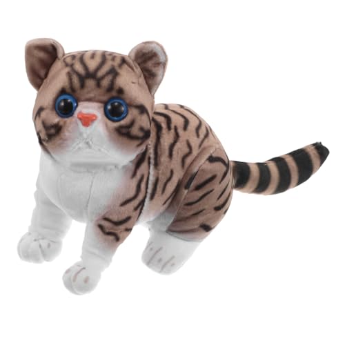 IMIKEYA Katze Weiche Realistische Katzenpuppe Realistische Ausgestopfte Katze Cartoon Puppe Katze Kuscheltier Kuscheltierfiguren Anzieh Kuscheltier Cartoon Puppe Katze Plüsch von IMIKEYA