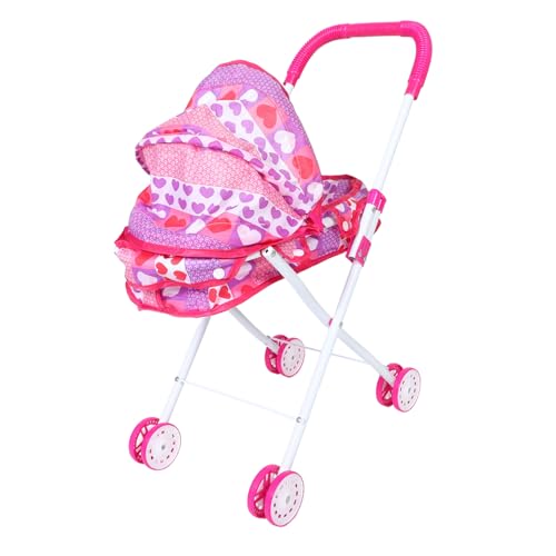 IMIKEYA Kinderwagen Puppenwagen Faltbarer Puppenwagen Buggy für Neugeborene zum Aufhängen für Babys Rollenspielwagen für Puppen Spielhauszubehör Oxford-Stoff von IMIKEYA