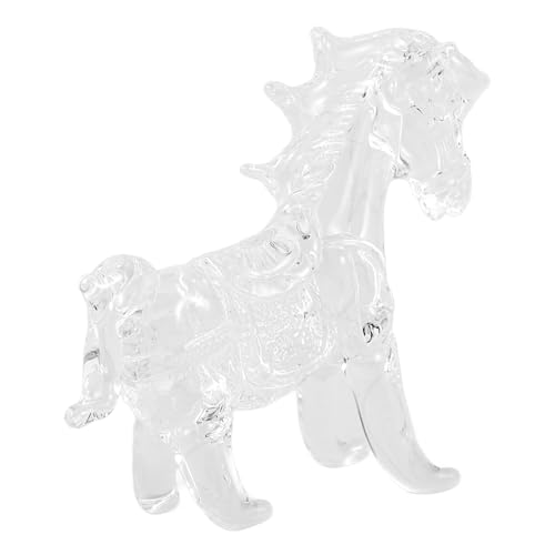 IMIKEYA Kristall-Pferdeornamente Sternzeichen Statue Briefbeschwerer mit Pferdefiguren Wohndekoration Geburtstagsgeschenk Vatertagsgeschenk DIY-Statue Kristallfigur Transparent von IMIKEYA