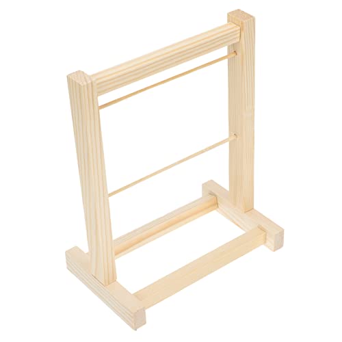 IMIKEYA Mini Holz Puppen Kleiderständer Doppelschicht Garderobe Für Puppen Ankleide Rack Für Puppenbekleidung Und Zubehör Platzsparend Und Stilvoll von IMIKEYA